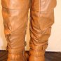 BROWN SLOUCH WOMEN BOOTS W/ WRAP-AROUND BUCKLE SIZE 8