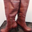 RIMA NEW MID BROWN LEATHER KNEE BOOTS SIZE 7-M RIMA NEW MID BROWN LEATHER KNEE BOOTS SIZE 7-M