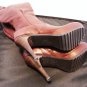 RIMA NEW MID BROWN LEATHER KNEE BOOTS SIZE 7-M