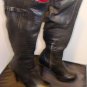 BACIO 61 RIMA WOMEN'S BLACK SOFT LEATHER KNEE BOOTS SIZE 7-M