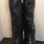 BACIO 61 RIMA WOMEN'S BLACK SOFT LEATHER KNEE BOOTS SIZE 7-M