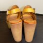 NICOLE RESOUND WOMEN'S LEATHER CANARY PLATFORM SANDAL SIZE 7-M