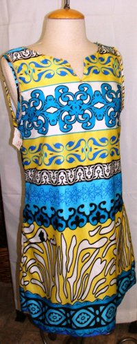 YOUNG TRENDS WOMEN'S V-NECK SLEEVELESS MULTI-COLOR DRESS SIZE S, L, XL