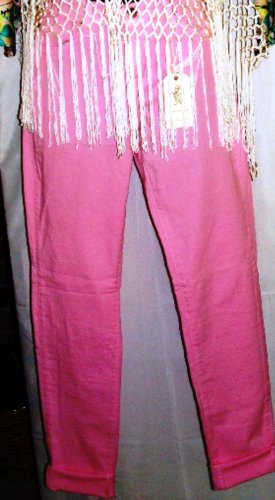 ANGRY RABBIT WOMEN'S PINK DENIM SKINNY JEANS SIZE