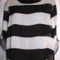 RACHEL KATE WOMEN'S BLACK & WHITE STRIPED BLOUSE SIZES SM 6-8, MED 10-12