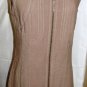 MIILLA WOMEN'S TAUPE SLEEVELESS 2-WAY ZIP TOP SIZE MED