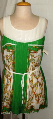YOUNG TRENDS WOMEN'S SLEEVELESS MULTI-COLOR BELTED DRESS SIZE XL