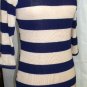 HELLO MISS NAVY/BEIGE STRIPE SHEATH 3/4 SLEEVE DRESS SIZE SM, MED, L