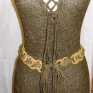 MIILLA CROCHET OLIVE GREEN TUNIC W/ TIE SIZE SM MIILLA CROCHET OLIVE GREEN TUNIC W/ TIE SIZE SM