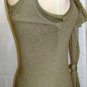MIILLA DOUBLE LAYER OLIVE GREEN TANK TOP W/ DOUBLE KNOTTED SCARF SIZE SM