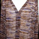 VERONICA M QUAIL MULTI-COLOR BLOUSE SIZE MED, LG, X-LG VERONICA M QUAIL MULTI-COLOR BLOUSE SIZE MED, LG, X-LG