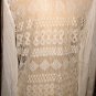 ANDREE OFF WHITE EMBROIDER TUNIC TOP SIZE, LG