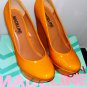 MADELINE GIRL STARLITE YELLOW WEDGE PUMP SIZE 7.5