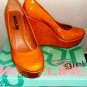 MADELINE GIRL STARLITE YELLOW WEDGE PUMP SIZE 7.5