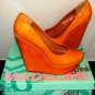 MADELINE GIRL STARLITE YELLOW WEDGE PUMP SIZE 7.5