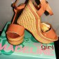 MADELINE GIRL SURF NUDE PATENT ANKLE STRAP SANDAL SIZE 7, 8