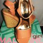 MADELINE GIRL SURF NUDE PATENT ANKLE STRAP SANDAL SIZE 7, 8