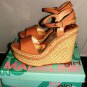 MADELINE GIRL SURF NUDE PATENT ANKLE STRAP SANDAL SIZE 7, 8