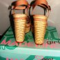 MADELINE GIRL SURF NUDE PATENT ANKLE STRAP SANDAL SIZE 7, 8