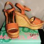 MADELINE GIRL SURF NUDE PATENT ANKLE STRAP SANDAL SIZE 7, 8