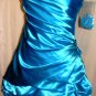 LETS FASHION TEAL GREEN STRAPLESS SPECIAL OCCASIONS DRESS SIZE, X-SM