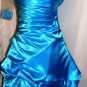 LETS FASHION TEAL GREEN STRAPLESS SPECIAL OCCASIONS DRESS SIZE, X-SM