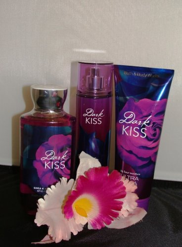 BATH & BODY WORKS DARK KISS 3 PC BATH SET