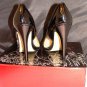 LILIANA OLGA 2 BLACK & LUCITE POINTED PUMPS SIZE 5.5, 6, 6.5, 7, 7.5, 8, 8.5,