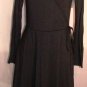 CHATOYANT BLACK LONG SLEEVE WRAP DRESS SIZE MED