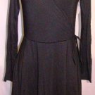 CHATOYANT BLACK LONG SLEEVE WRAP DRESS SIZE MED CHATOYANT BLACK LONG SLEEVE WRAP DRESS SIZE MED