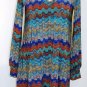 VERONICA-M LONG SLEEVE GREEN TINGED PRINT TUNIC SIZES SM, MED