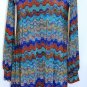 VERONICA-M LONG SLEEVE GREEN TINGED PRINT TUNIC SIZES SM, MED