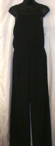 HOT & DELICIOUS BLACK SPAGHETTI STRAP JUMPSUIT SIZE MED