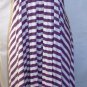 GRACIA SLEEVELESS STRIPE WHITE & PURPLE MAXI HI-LOW DRESS SIZE MED