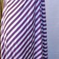 GRACIA SLEEVELESS STRIPE WHITE & PURPLE MAXI HI-LOW DRESS SIZE MED