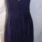 GRACIA SLEEVELESS NAVY HI-LOW PLEATED DRESS SIZE LG