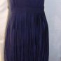 GRACIA SLEEVELESS NAVY HI-LOW PLEATED DRESS SIZE LG