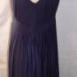 GRACIA SLEEVELESS NAVY HI-LOW PLEATED DRESS SIZE LG