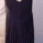 GRACIA SLEEVELESS NAVY HI-LOW PLEATED DRESS SIZE LG