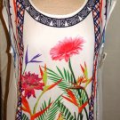 JEALOUS TOMATO SLEEVELESS MULTI-COLOR SHEER TOP SIZES SM, MED, LG JEALOUS TOMATO SLEEVELESS MULTI-COLOR SHEER TOP SIZES SM, MED, LG