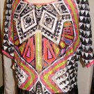 JEALOUS TOMATO PRINT LACE FRINGE TRIM TOP SIZES S/M, M/L JEALOUS TOMATO PRINT LACE FRINGE TRIM TOP SIZES S/M, M/L