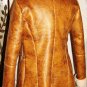HOT & DELICIOUS CAMEL FAUX SHEARLING LAMBSKIN LEATHER JACKET SIZE SM, LG