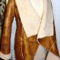 HOT & DELICIOUS CAMEL FAUX SHEARLING LAMBSKIN LEATHER JACKET SIZE SM, LG