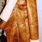HOT & DELICIOUS CAMEL FAUX SHEARLING LAMBSKIN LEATHER JACKET SIZE SM, LG