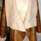 HOT & DELICIOUS CAMEL FAUX SHEARLING LAMBSKIN LEATHER JACKET SIZE SM, LG HOT & DELICIOUS CAMEL FAUX SHEARLING LAMBSKIN LEATHER JACKET SIZE SM, LG