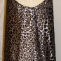 GRACIA BLACK & SLIVER SLEEVELESS SHEER LACE TUNIC TOP SIZE MED