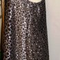 GRACIA BLACK & SLIVER SLEEVELESS SHEER LACE TUNIC TOP SIZE MED