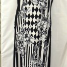 SYMPHONY SLEEVELESS BLK/WHT PRINT MAXI DRESS PLUS SIZE 1X, 2X, 3X SYMPHONY SLEEVELESS BLK/WHT PRINT MAXI DRESS PLUS SIZE 1X, 2X, 3X