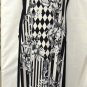 SYMPHONY SLEEVELESS BLK/WHT PRINT MAXI DRESS PLUS SIZE 1X, 2X, 3X