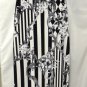 SYMPHONY SLEEVELESS BLK/WHT PRINT MAXI DRESS PLUS SIZE 1X, 2X, 3X